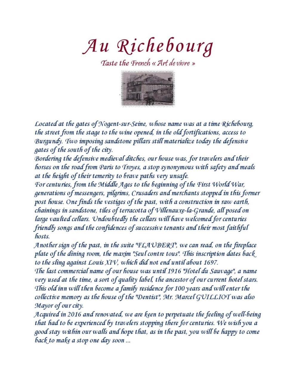 Bed and breakfast Au Richebourg